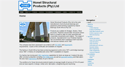 Desktop Screenshot of honel.co.za